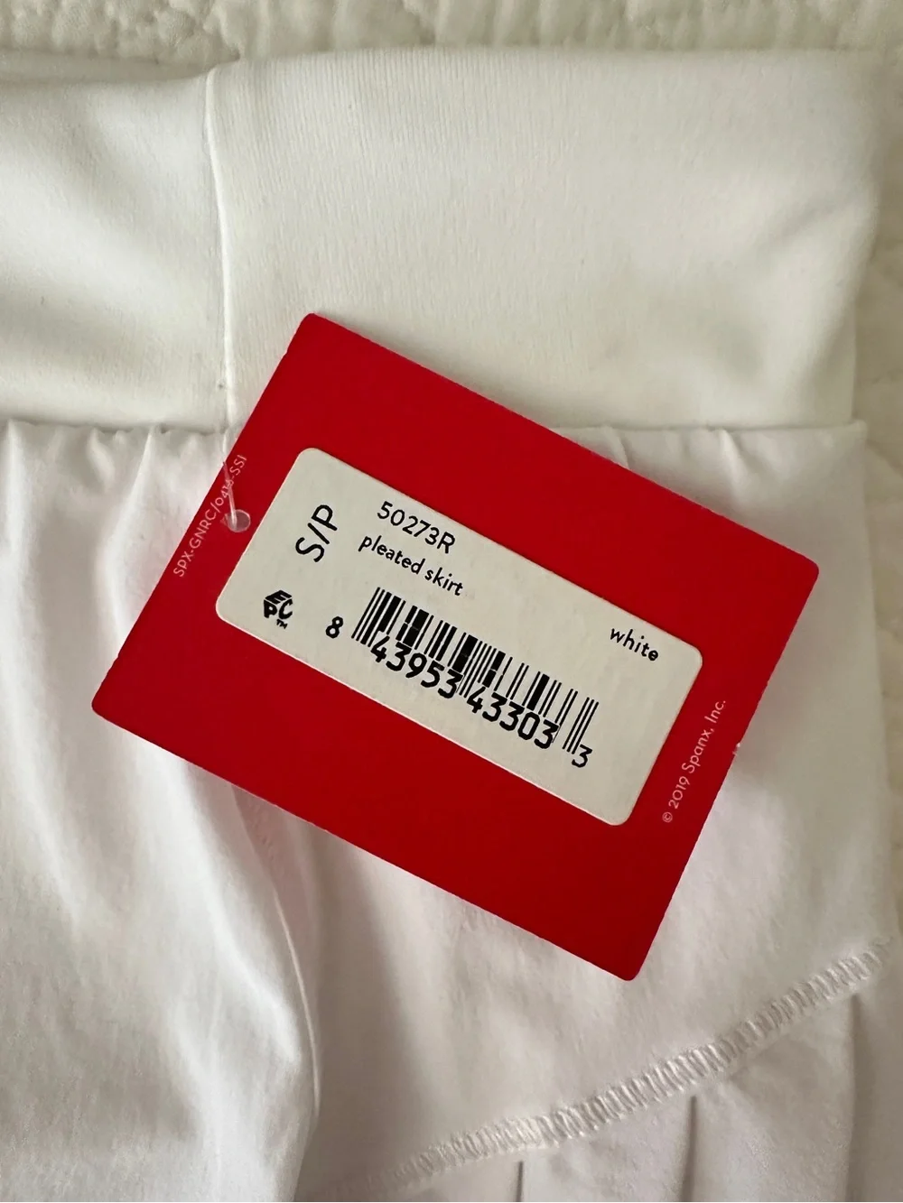 NWT SPANX White Get Moving Pleated Tennis Skirt Skort Small